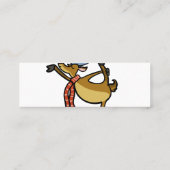 ムース踊り漫画|背景色を選択 スキニー名刺 (裏面)