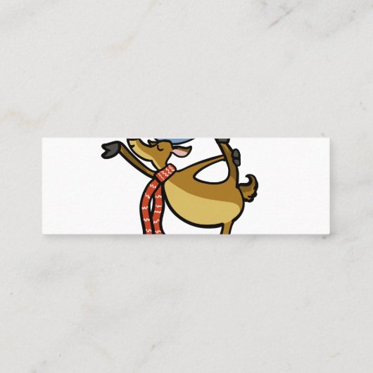 ムース踊り漫画|背景色を選択 スキニー名刺 (裏面)