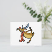 ムース踊り漫画 |背景色を選択 ポストカード (スタンド正面)