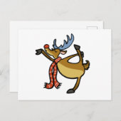 ムース踊り漫画 |背景色を選択 ポストカード (正面/裏面)