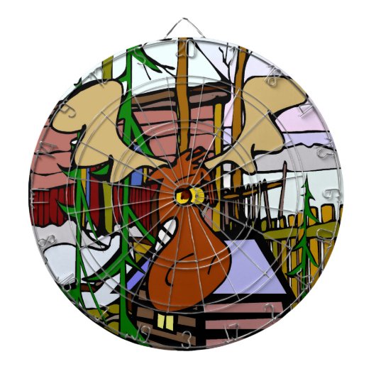 ムース顔ダーツ ダーツボード (正面)