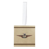 ムース飛んでいるブッシュパイロットウィングス キューブオーナメント (正面)