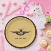 ムース飛んでいるブッシュパイロットウィングス ペーパープレート (パーティー)