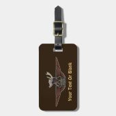 ムース飛んでいるブッシュパイロットウィングス ラゲッジタグ (正面縦)