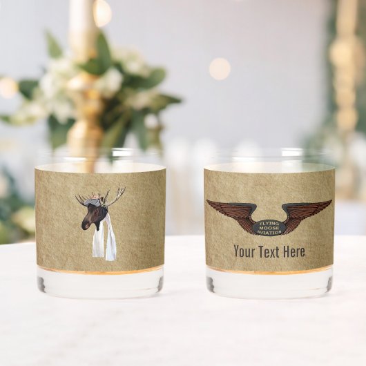 ムース飛んでいるブッシュパイロット ウイスキーグラス (インサイチュ (ウェディング))