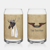 ムース飛んでいるブッシュパイロット ガラス缶 (正面)