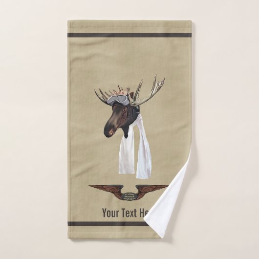 ムース飛んでいるブッシュパイロット ハンドタオル (ハンドタオル)