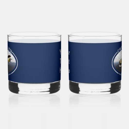 ムース飛んでいる航空デハヴィランドDH3-Cオッター ウイスキーグラス (左)