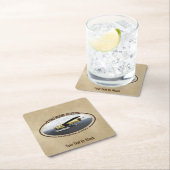 ムース飛んでいる航空デハヴィランドDH3-Cオッター スクエアペーパーコースター (インサイチュ)