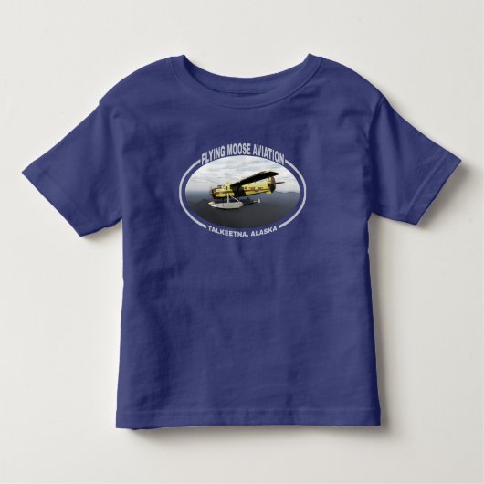 ムース飛んでいる航空デハヴィランドDH3-Cオッター トドラーTシャツ (正面)