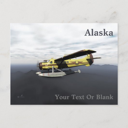 ムース飛んでいる航空デハヴィランドDH3-Cオッター ポストカード (正面)