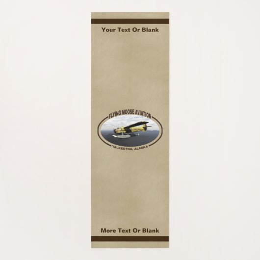 ムース飛んでいる航空デハヴィランドDH3-Cオッター ヨガマット (裏面)