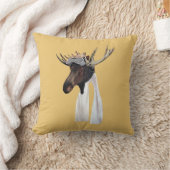 ムース飛んでいる航空パイロット クッション (ブランケット)