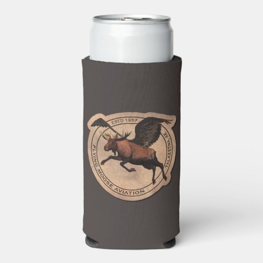 ムース飛んでいる航空パッチクーラーボックス スリム缶クーラー (Seltzer正面)