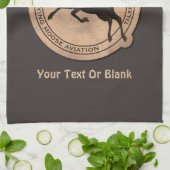 ムース飛んでいる航空用パッチ キッチンタオル (折り畳み)