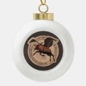 ムース飛んでいる航空用パッチ セラミックボールオーナメント (正面)