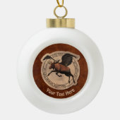 ムース飛んでいる航空用パッチ セラミックボールオーナメント (正面)