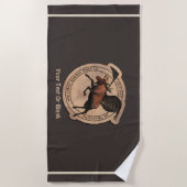 ムース飛んでいる航空用パッチ ビーチタオル (正面)