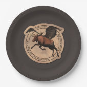 ムース飛んでいる航空用パッチ ペーパープレート (正面)