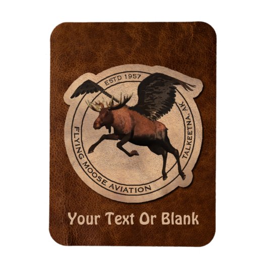 ムース飛んでいる航空用パッチ マグネット (縦)
