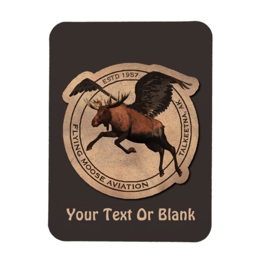 ムース飛んでいる航空用パッチ マグネット (縦)