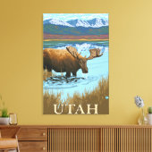 ムース飲みユタ キャンバスプリント (インサイチュ (リビング))