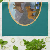 ムース・イン・ザ・メドウ キッチンタオル (折り畳み)