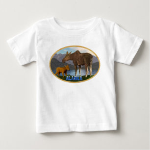 ムース・イン・ザ・メドウ ベビーTシャツ