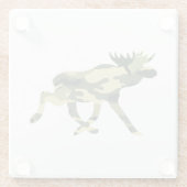 ムース/エルクウッドランドカモフラージュ/迷彩柄 ガラスコースター (裏面)