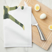 ムース/エルクウッドランドカモフラージュ/迷彩柄 キッチンタオル (四つ折り)