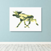 ムース/エルクウッドランドカモフラージュ/迷彩柄 キャンバスプリント (インサイチュ (ウッドフロア))