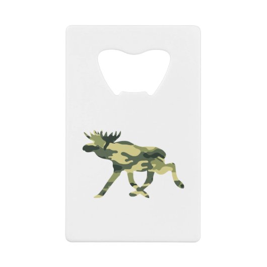 ムース/エルクウッドランドカモフラージュ/迷彩柄 クレジットカード栓抜き (正面)