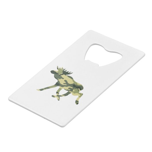 ムース/エルクウッドランドカモフラージュ/迷彩柄 クレジットカード栓抜き (正面アングル)