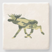 ムース/エルクウッドランドカモフラージュ/迷彩柄 ストーンコースター (正面)