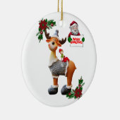 ムース・クリスマスサークルオーナメント セラミックオーナメント (右)