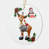ムース・クリスマスサークルオーナメント セラミックオーナメント (左)