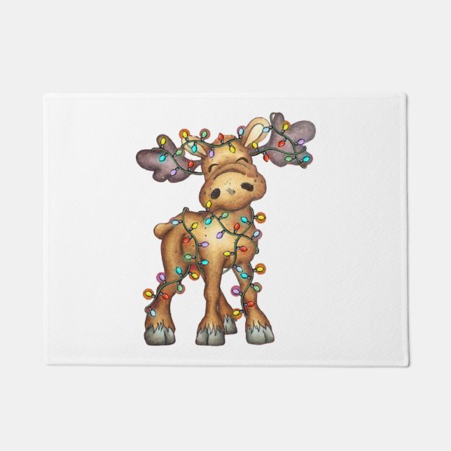 ムース・クリスマス ドアマット (正面)