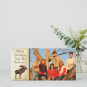 ムース&スノーフレークメリークリスマス シーズンカード (スタンド正面)