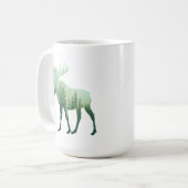 ムース・ディアと森の自然 コーヒーマグカップ (正面左)