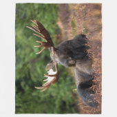 ムース，野生動物，写真，カスタム フリースブランケット (正面)