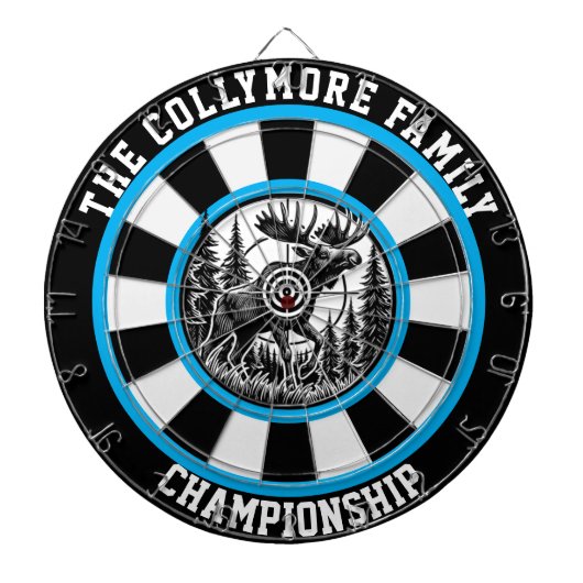 ムース〔雄ジカの〕枝角ズフォレストターゲットアート ダーツボード (正面)