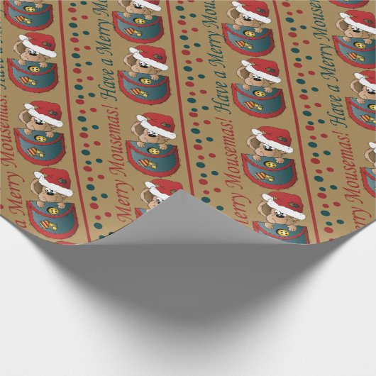 ムーセマメリースを持つ |クリスマス ラッピングペーパー (角)