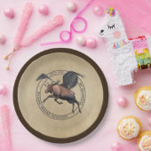 ムーセ飛んでいるー航空ロゴ ペーパープレート (パーティー)