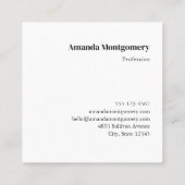 ムーディで美しい自然景観 スクエア名刺 (裏面)