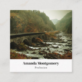 ムーディで美しい自然景観 スクエア名刺