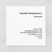 ムーディで美しい自然景観 スクエア名刺 (裏面)