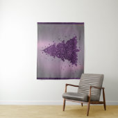 ムーディなクリスマスツリー | ディーププラムパープル スプラッター タペストリー (インサイチュ)