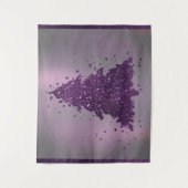 ムーディなクリスマスツリー | ディーププラムパープル スプラッター タペストリー (正面)