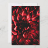 ムーディな赤い花のウェディング 招待状 (裏面)