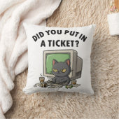 ムーディの頼ヘルプデスクの猫が、チケットを入れた クッション (ブランケット)